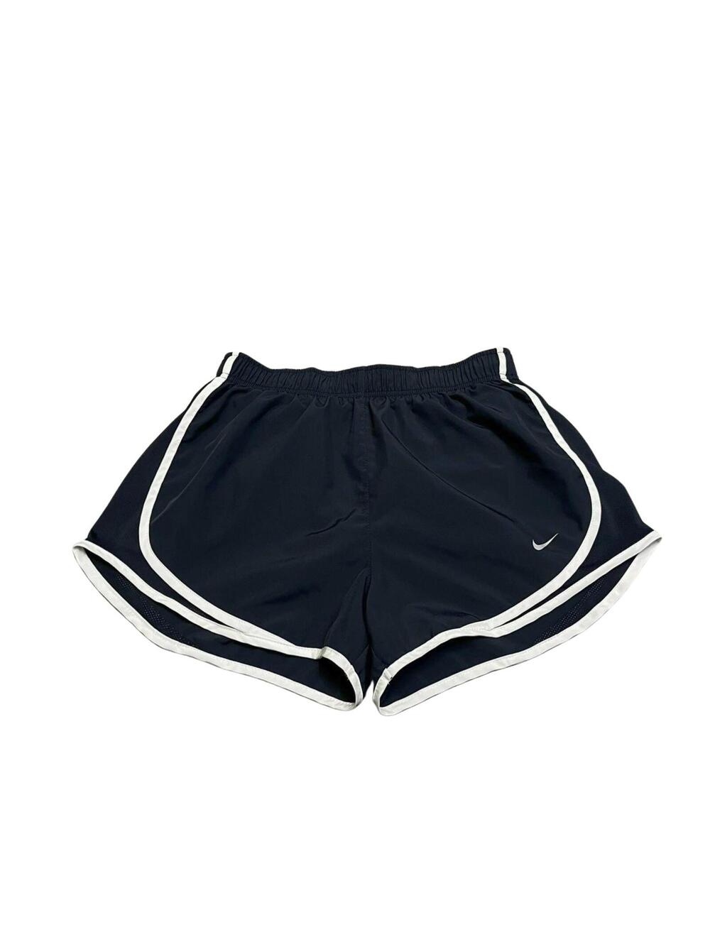 Nike Dri Fit Running Shorts Womens M Black White Dolphin Athletic Swoosh